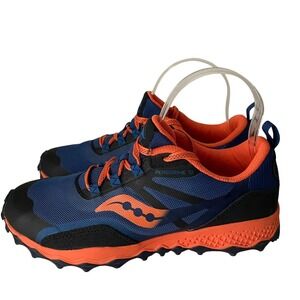 Saucony Unisex Peregrine Sneaker Size 5.5 Water Repellent‎ Navy/Orange Shoes